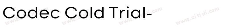 Codec Cold Trial字体转换